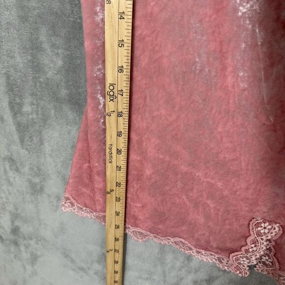 VTG Y2K Express Babydoll Tank Top Small Velvet/Lace Trim Coquette Boho Fairy 90s - Picture 6 of 10